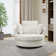 Dahlonega Slipcovered Swivel Barrel Chair