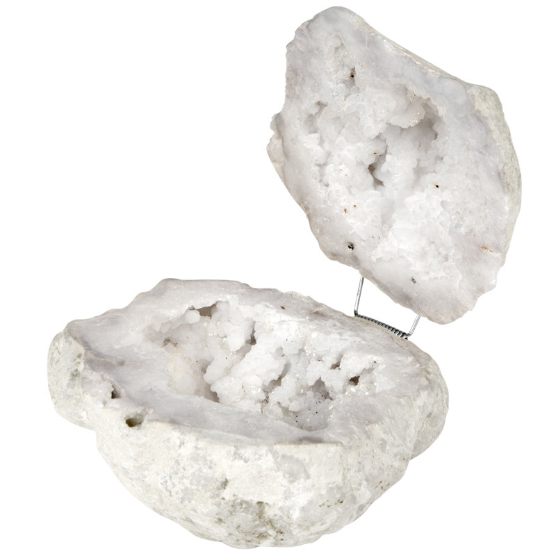 Porte-anneaux en cristal geode, Blanc
