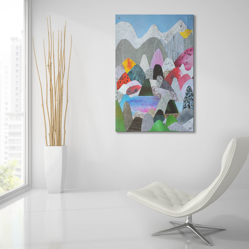 Art mural en verre «Utah Mountains» par Coco Good, H 36 po x l 24 po x P 0,2 po