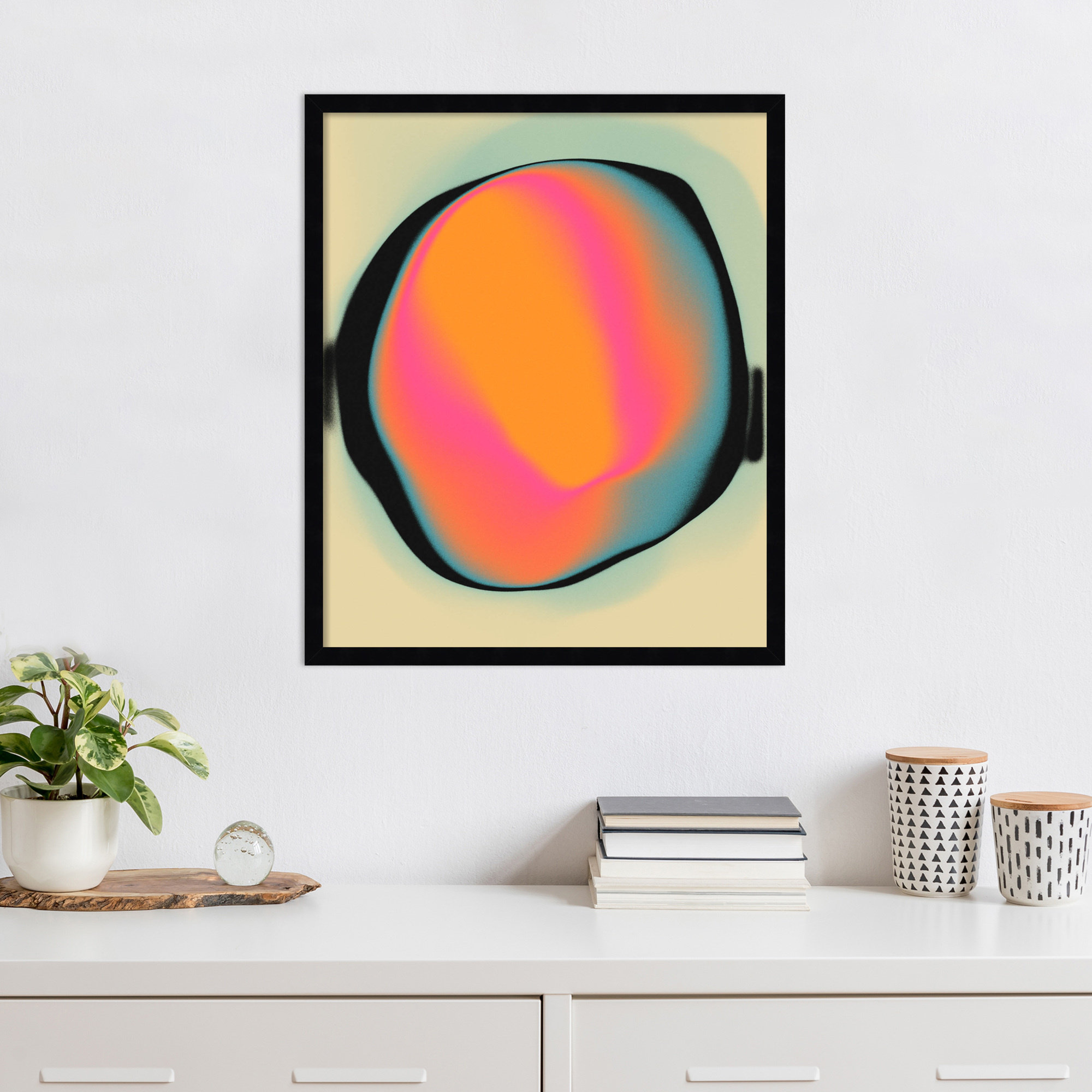 Ghost 2 by Jazzberry Blue, Black, 25" H x 21" W x 1" D