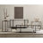 Harlow Glass Top Cross Legs End Table with Storage