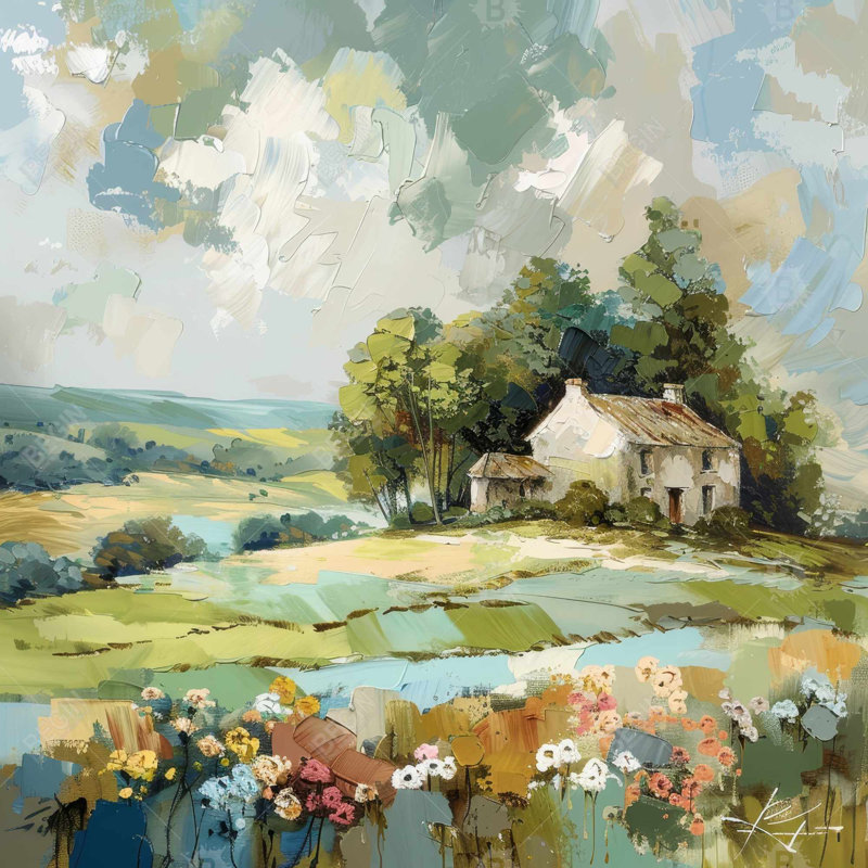 The landmark - 32"x32" art on canvas