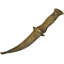 Early 20Th Century Handmade Babylonian-Patterned Brass Dagger