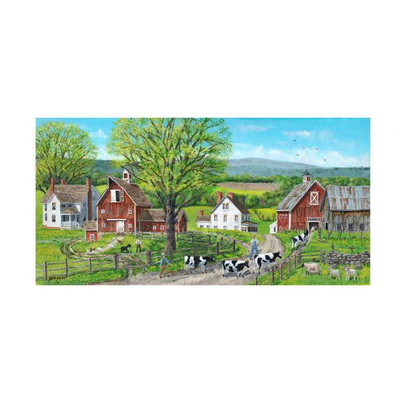 «Seneca Valley In Spring On Canvas» par Bob Fair, reproduction, H 10 po x l 19 po x P 2 po