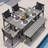 6-Piece HDPE Patio Dining Set with Rectangular Table & Bench-940503557