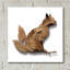  «Falling Leaves Cat» par Ann Klee, art mural en verre acrylique, 12 po x 12 po