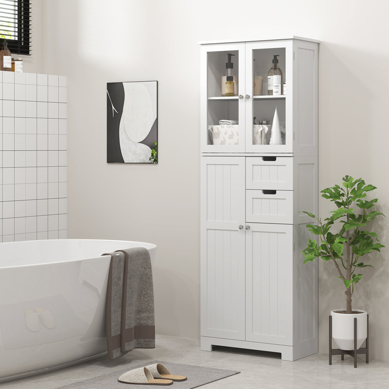 Armoire de cuisine moderne, grande armoire de rangement, blanc