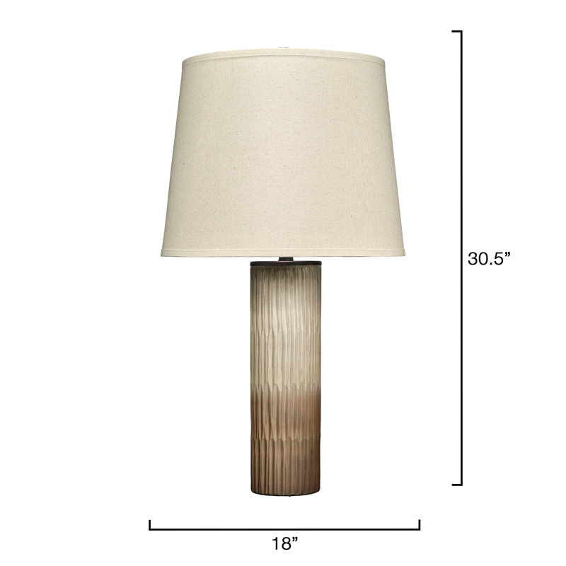Phoenix Glass Table Lamp, Sand Ombre