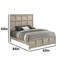 Ensemble de chambre avec lit à panneaux 5 pièces Weathered Greige-1531085846