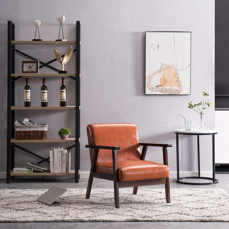 Monika Upholstered Armchair, Brown