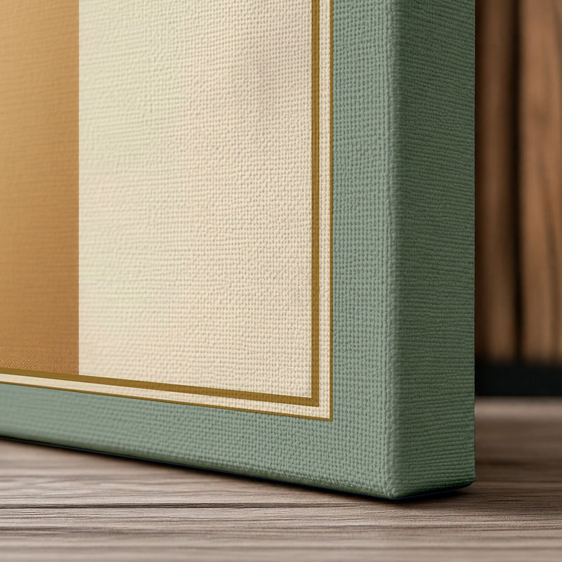 Harmony Geometric - Wrapped Canvas, 18x12 - 45.7 x 30.5 cm, Sage Border