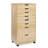 Carrena Solid Wood 8 Drawer Rolling Storage Cart-1644658127