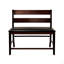 1 banc de hauteur comptoir en bois de style transitionnel avec dossier rembourré en similicuir de style transitionnel 1pc