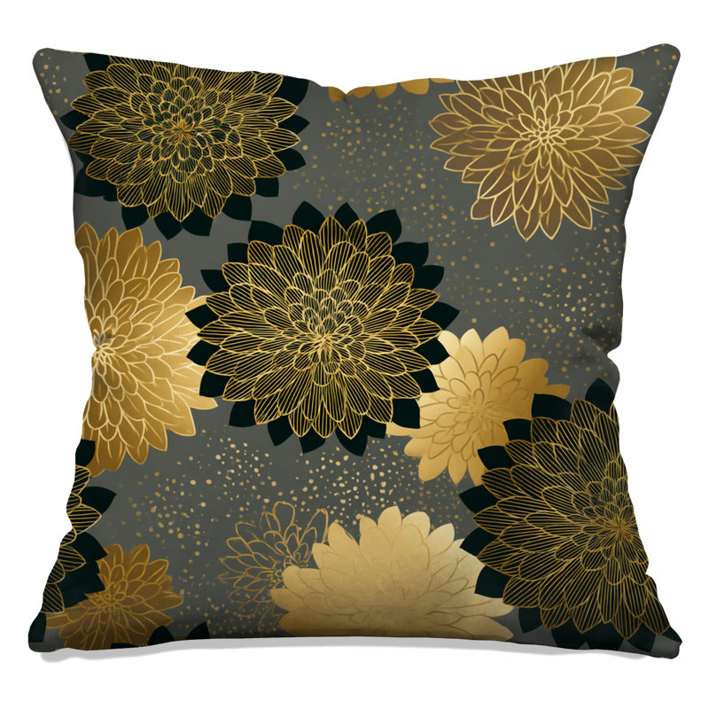 Coussin Floral, 14 X 14 pouces