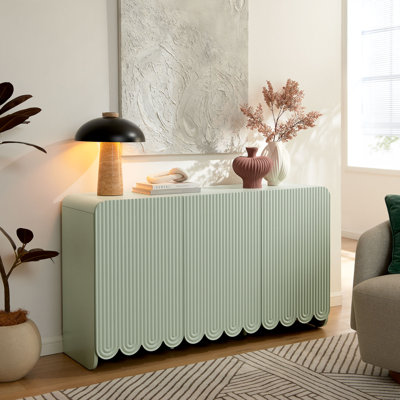 Dahlia Fluted And Scalloped Sideboard Storage Cabinet