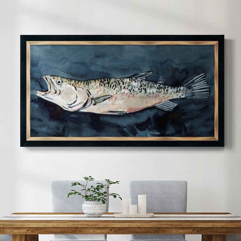 " Hungry Fish I ", 29" H x 53" W x 1" D