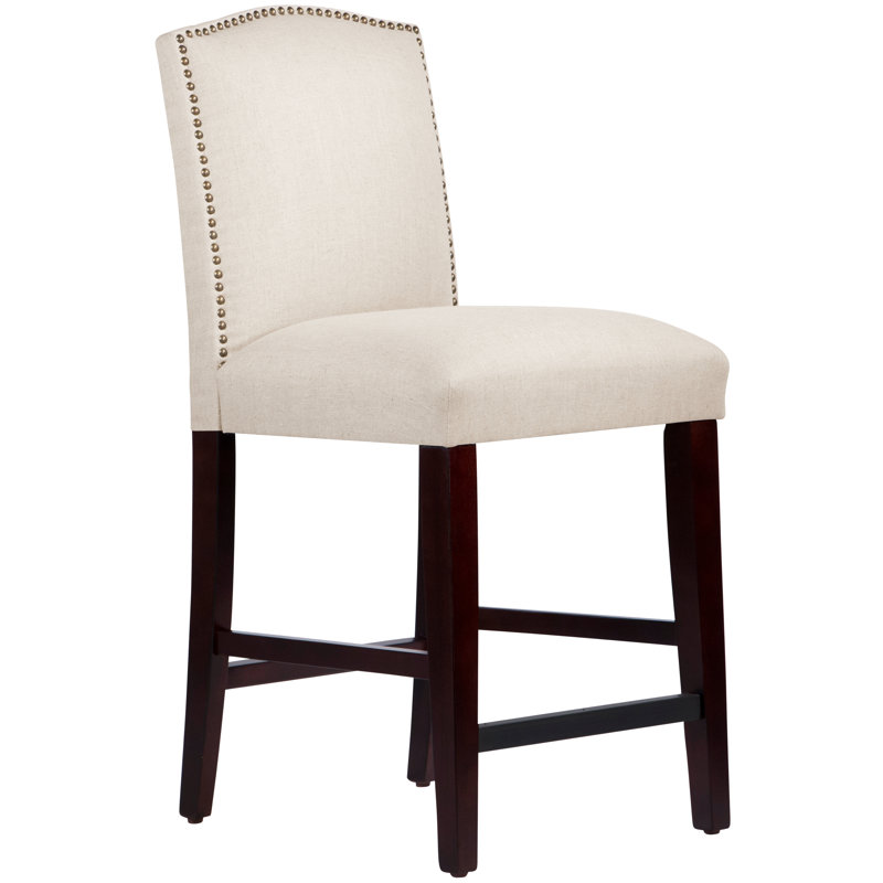  Bar & Counter Stool, Classic Talc Linen, Espresso, Counter Stool (26" Seat Height)
