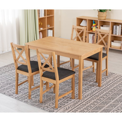 4 - Person Solid Oak Dining Set
