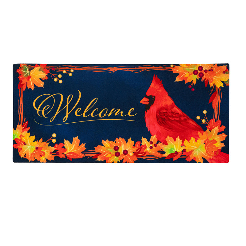 Tapis d'automne Fall Cardinal Wreath Sassafras
