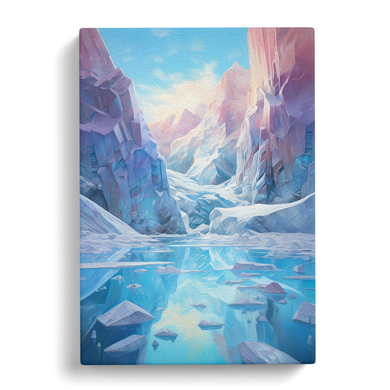 Glacier Futurism - No Frame Print, 50cm H x 35cm W x 3cm D