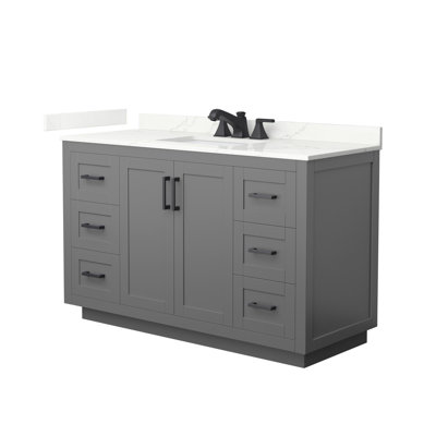 Miranda 54" Freestanding Single Bathroom Vanity with Quartz Top