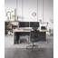 Bureau de direction moderne, bureau d'écriture d'ordinateur pour bureau à domicile, bureau de mobilier de bureau, poste de travail en acier inoxydable, structure robuste, bureau épais de 1,97 po-1582091986