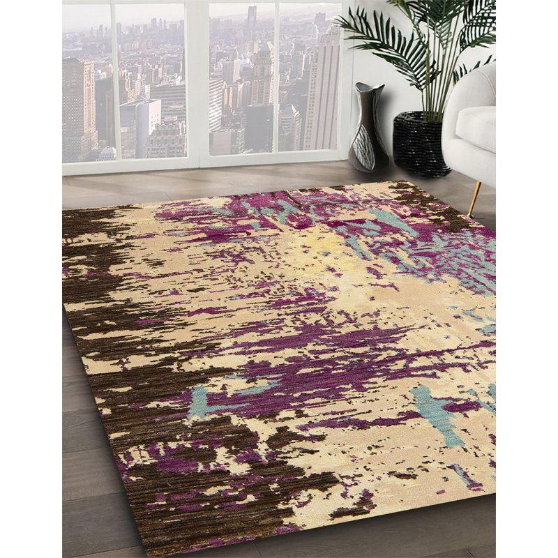 Abstract Indoor Rug, Square 5'