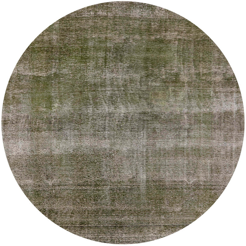 Tapis 100% Mid-Century moderne lavable à la machine 1859, Rond 6 pi