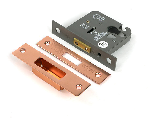 Polished Chrome 3" Euro Profile Dead Lock, Polished Bronze