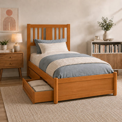 Graham Wood Storage Platform Bed