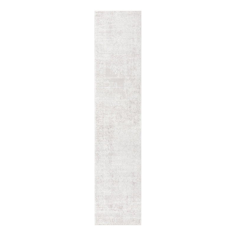 Audres Oriental Gray/Ivory Area Rug, Runner 2'7" x 12'