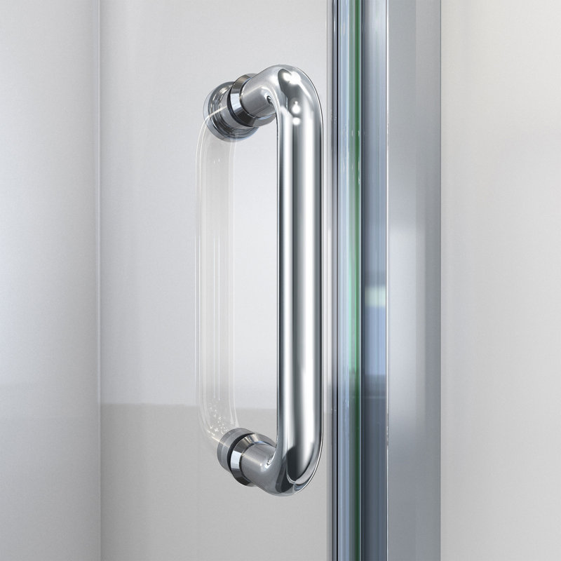 Flex Chrome Semi-Frameless Shower Door with Acrylic Wall Kit