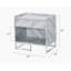 Table d'appoint blanche en faux marbre et chrome