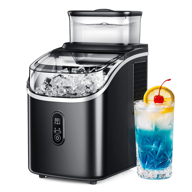 Simzlife 34 Lb. Daily Production Nugget Ice Maker Countertop with Handle
