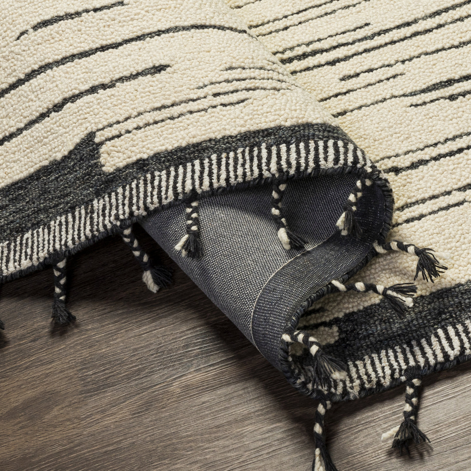 Lumia Hand-Tufted Charcoal Rug, Rectangle 8' x 10'