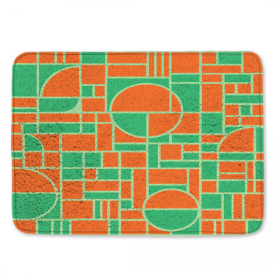 Tapis de bain à motif géométrique