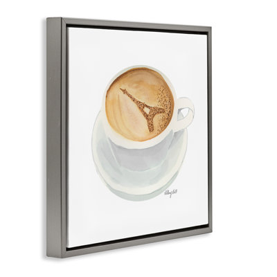 Cadre flottant Tour Eiffel Latte, design par Hillary Holt