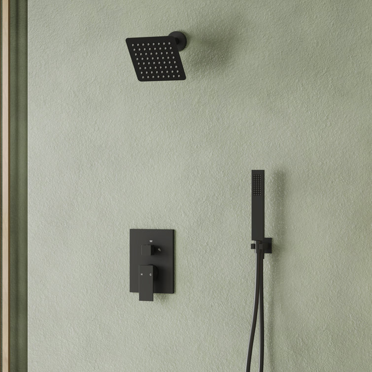 Dual-Function Shower Faucet Set, Pressure-Balanced Shower System with Handheld Spray