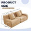 Canapé modulaire en tissu Dreamy Teddy: 2 places, moelleux, sans assemblage et base antidérapante-187125969