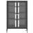35.8" High Media Storage Cabinet With Wheels