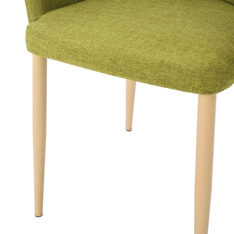 2 chaises de salle à manger - Structure en fer avec finition en bois et revêtement en tissu de qualité (2) Revêtement luxueux
