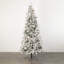 9 ft. Lightly Flocked Pre-Lit Artificial Christmas Tree, Green-White