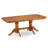 Napoleon Table - a Rectangle Wooden Table Top with Butterfly Leaf & Double Pedestal Base, Saddle Brown