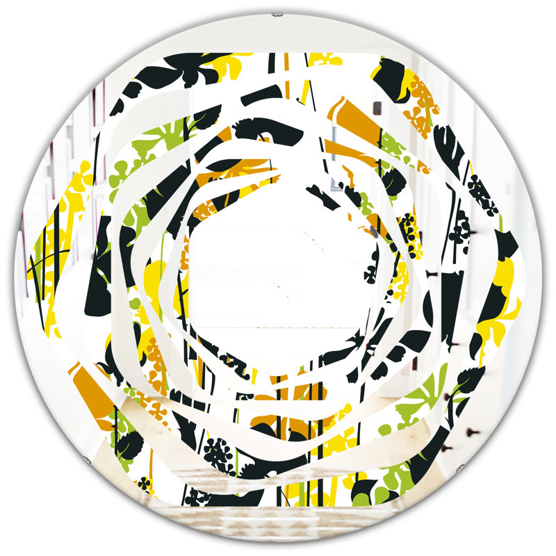Miroir mural Whirl Summer Meadow, H 24 po x l 24 po