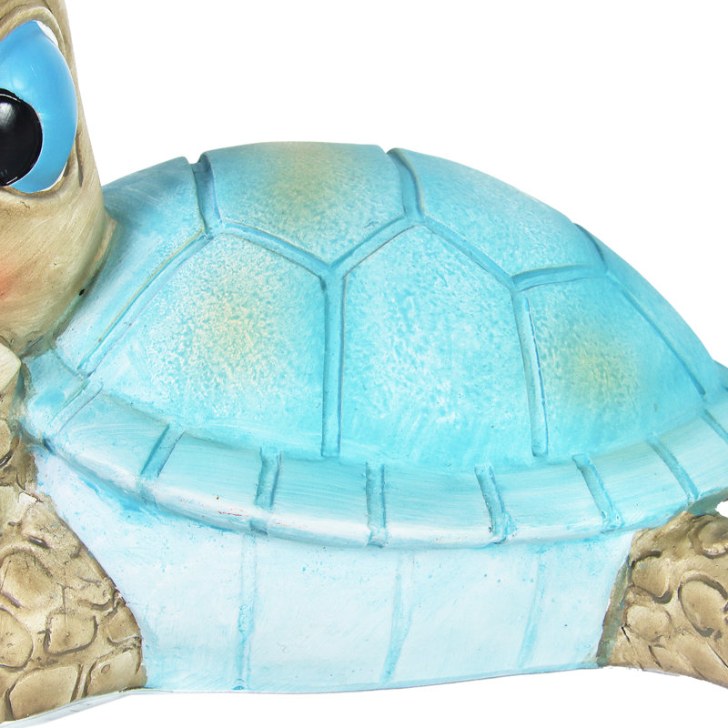 Décoration de tortue de plage peinte à la main Exhart 9,5 po x 5,5 po Exhart