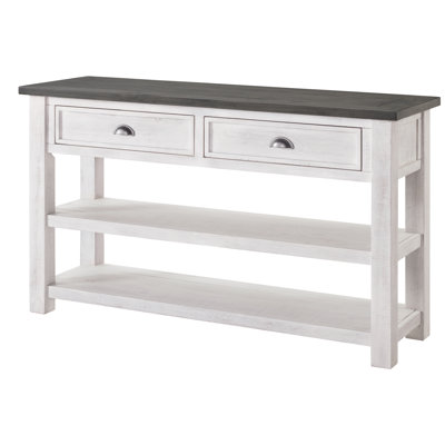 Holliman 50 " W Solid Wood Top Console Table