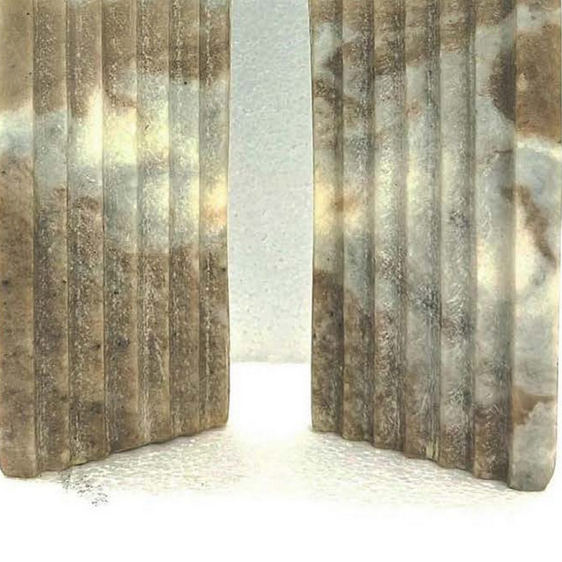 Décoration de table en marbre, texture arquée, 11 pouces, Brun