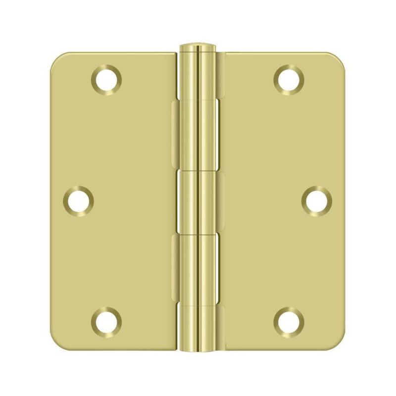 Steel Hinge, Polished Brass