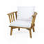 Fauteuil club d'extérieur en bois d'acacia
