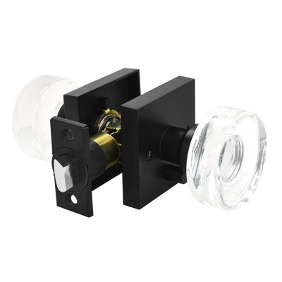 Door Knob Crystal Glass Round, , Privacy